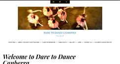 Desktop Screenshot of daretodancecanberra.com.au