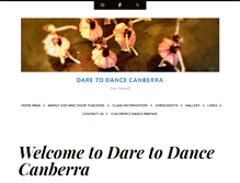 Tablet Screenshot of daretodancecanberra.com.au